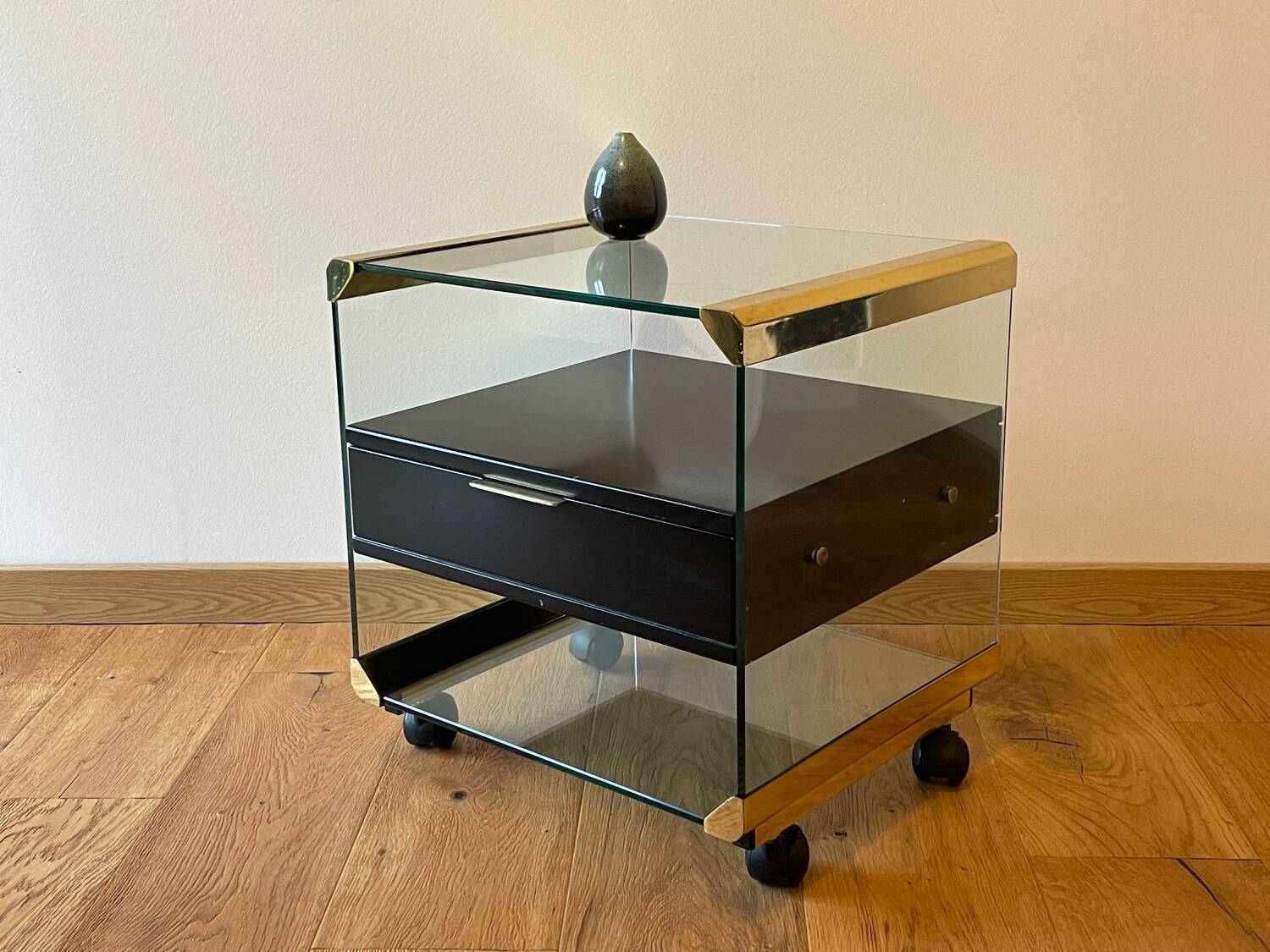 Rolling bedside table by Pierangelo Gallotti 1970
