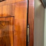 Biedermeier Armoire in Cherry, Walnut, Ebony & Brass, South Germany, 1820s