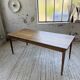 Table de ferme chêne pieds fuseaux 1950