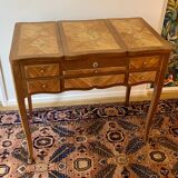 Coiffeuse en marqueterie de fleurs style Louis XV