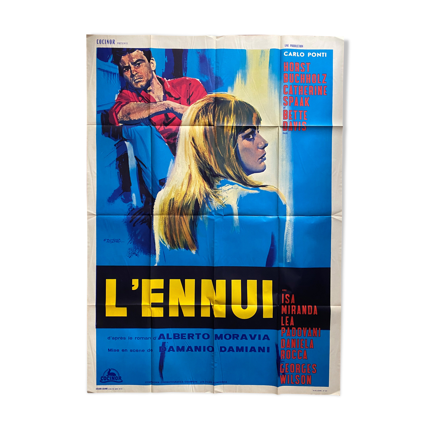 Cinema poster "L'Ennui" Catherine Spaak 120x160cm 1963