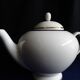 White porcelain teapot