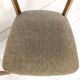 Paire de chaises vintage bois dossier barreaux, assise tissu, style 60s