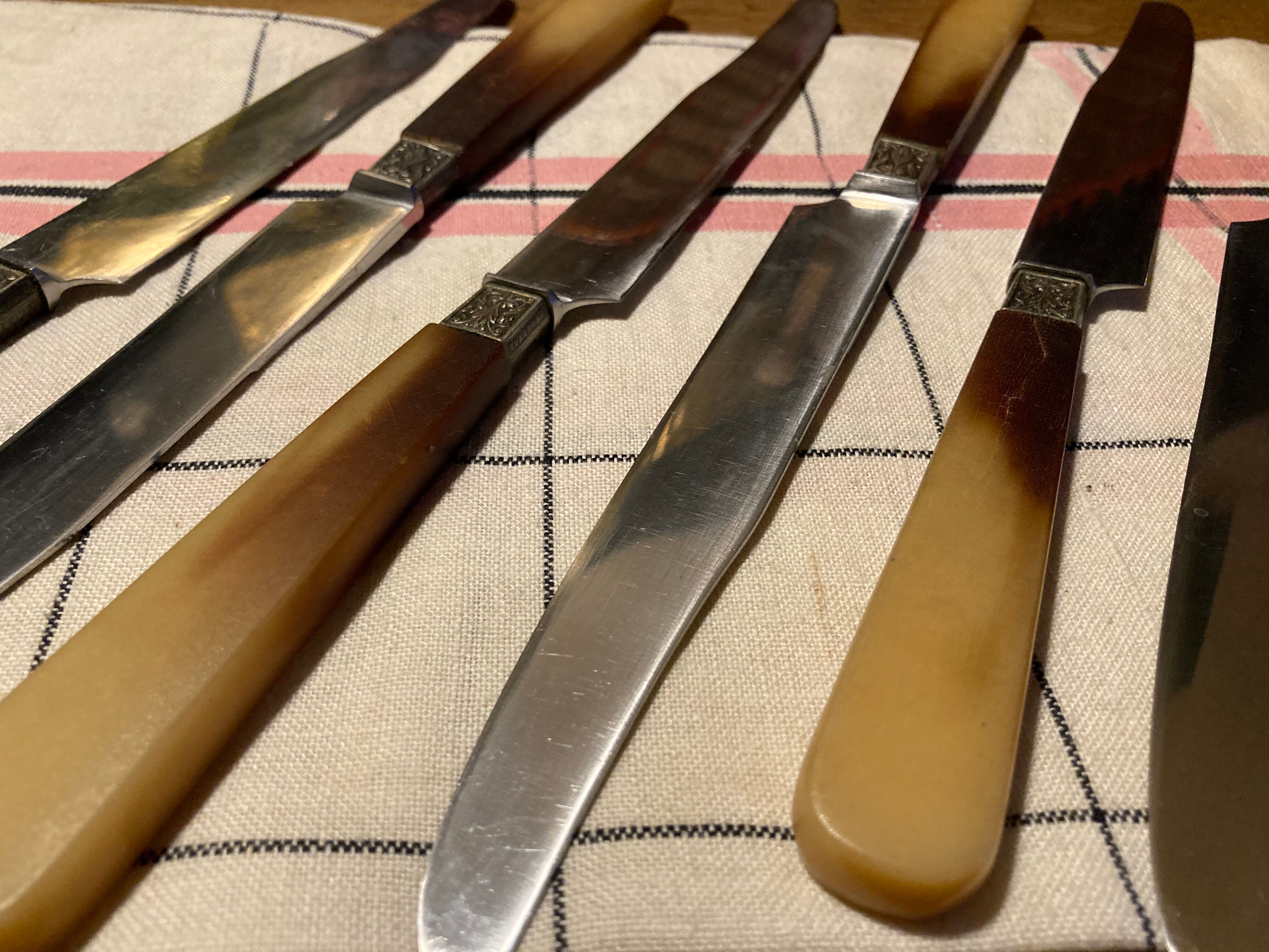 Lot of 6 table knives in Bakelite