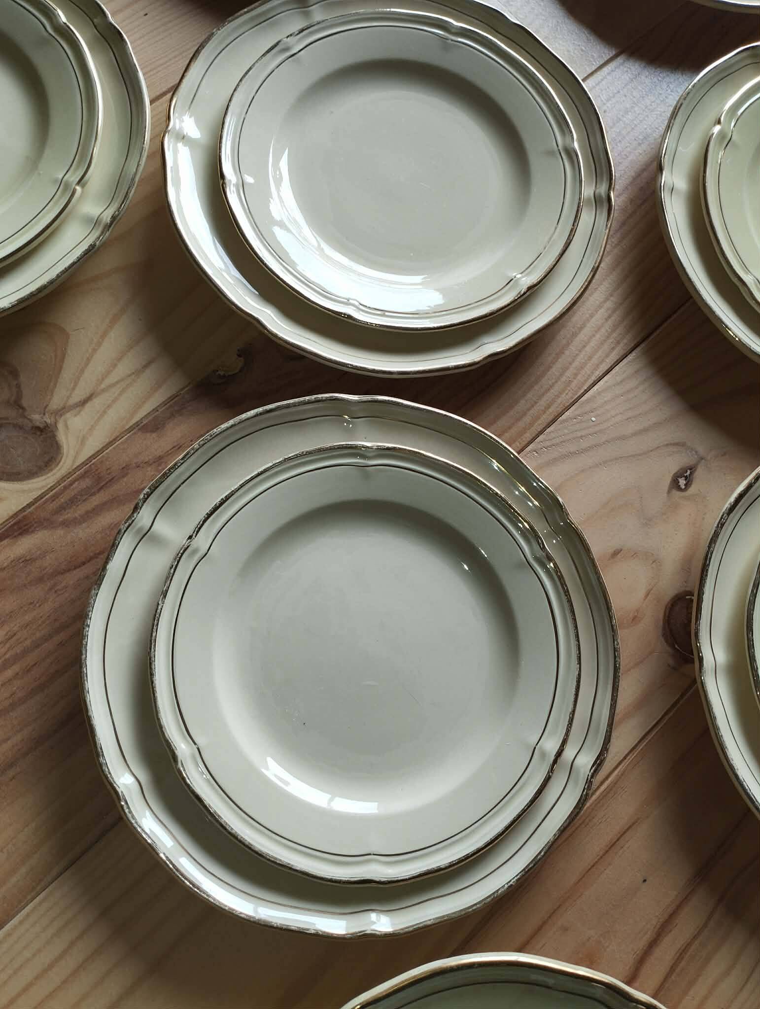 Antique gien table service – niderviller model – exceptional set