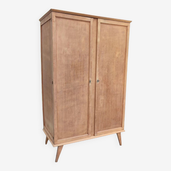 Armoire penderie vintage année 70 pieds Compas