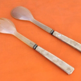 1930s Sauzedde salad and leg cutlery