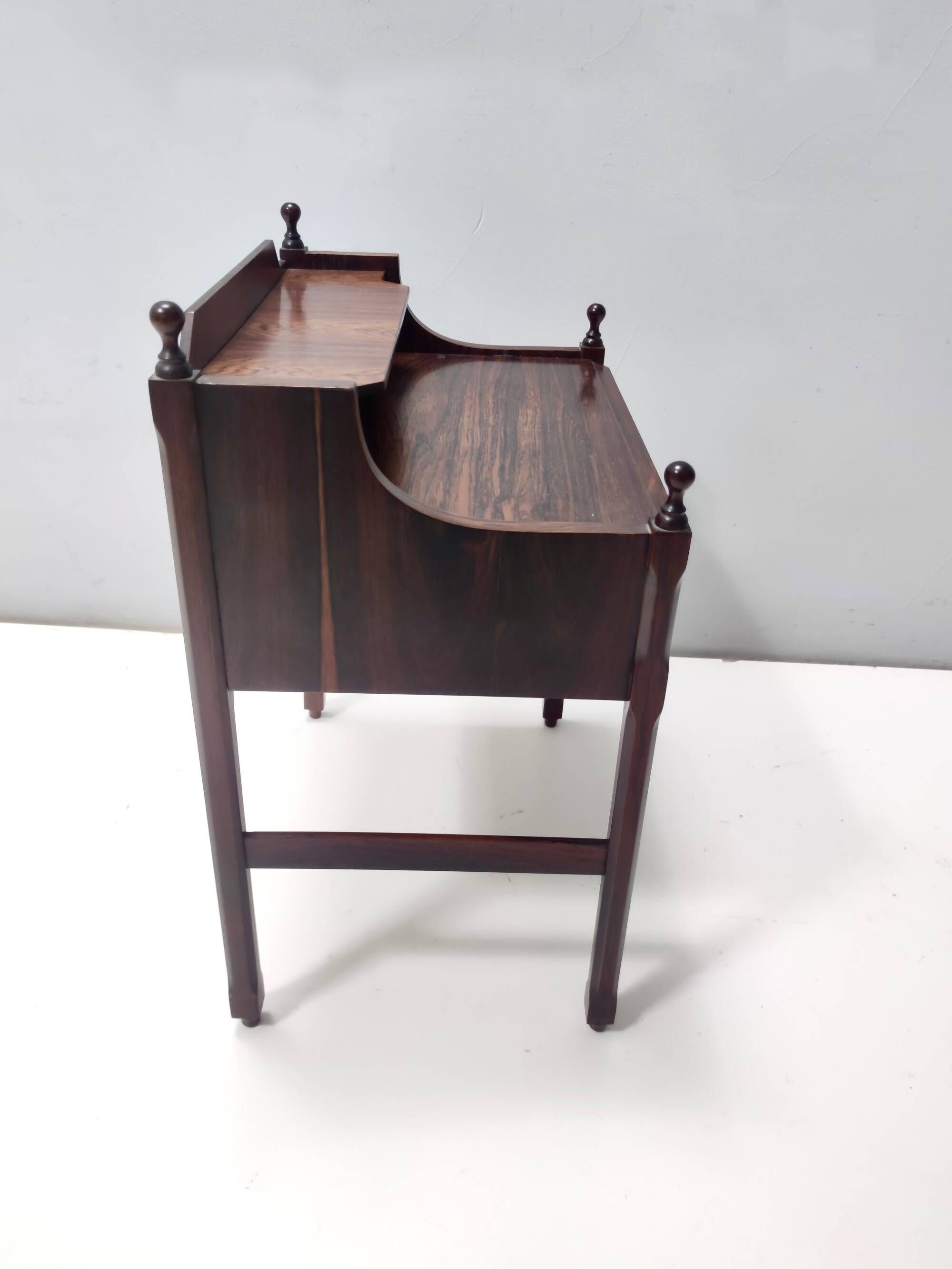 Vintage 1970s Postmodern Walnut Nightstand, Italian Design, Excellent