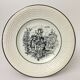 Set Of 6 Dessert Plates Representing 6 Months Of The Year. "Digoin Sarreguemines"