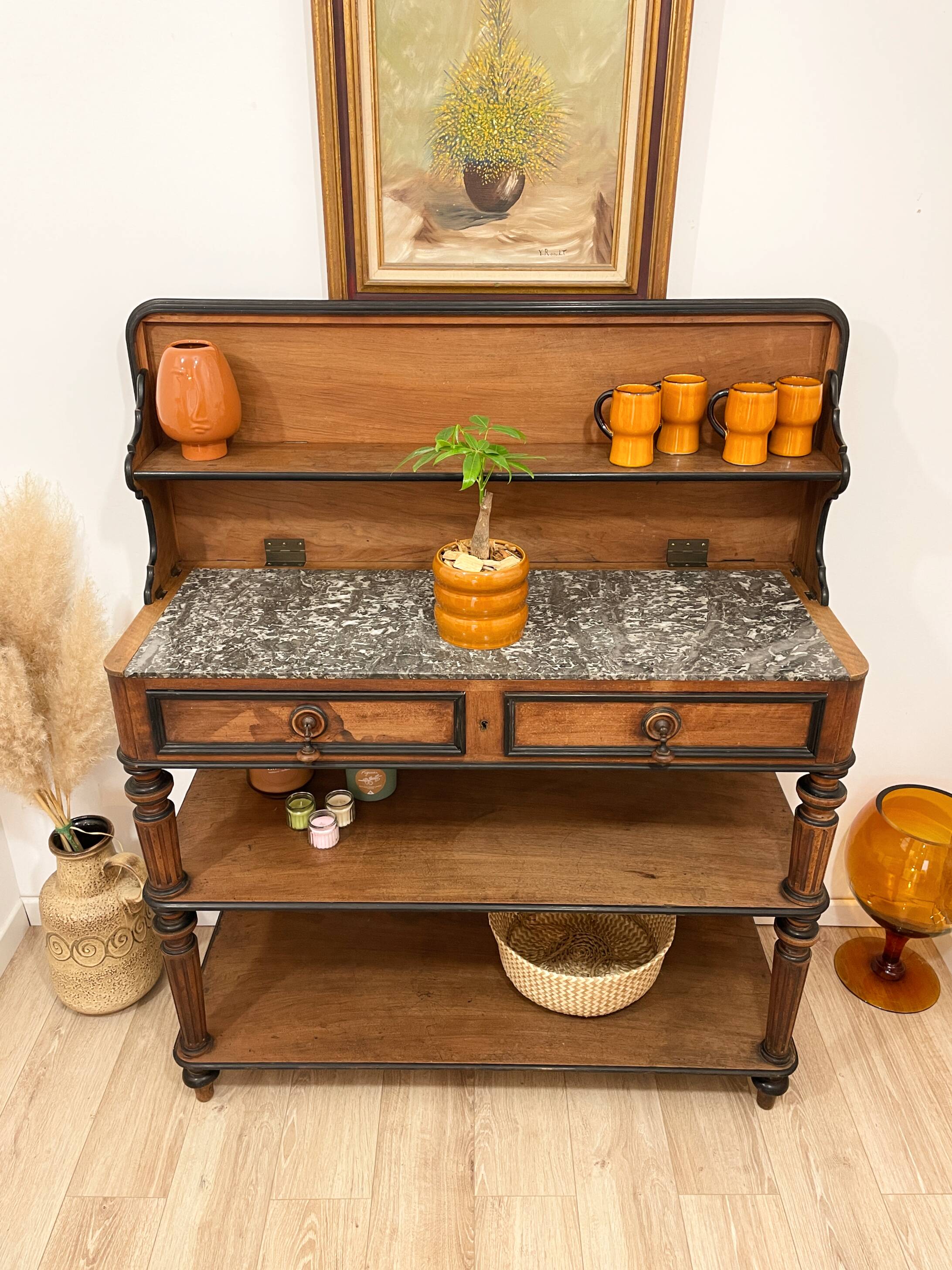 Buffet / Walnut dessert table - Early 20th century