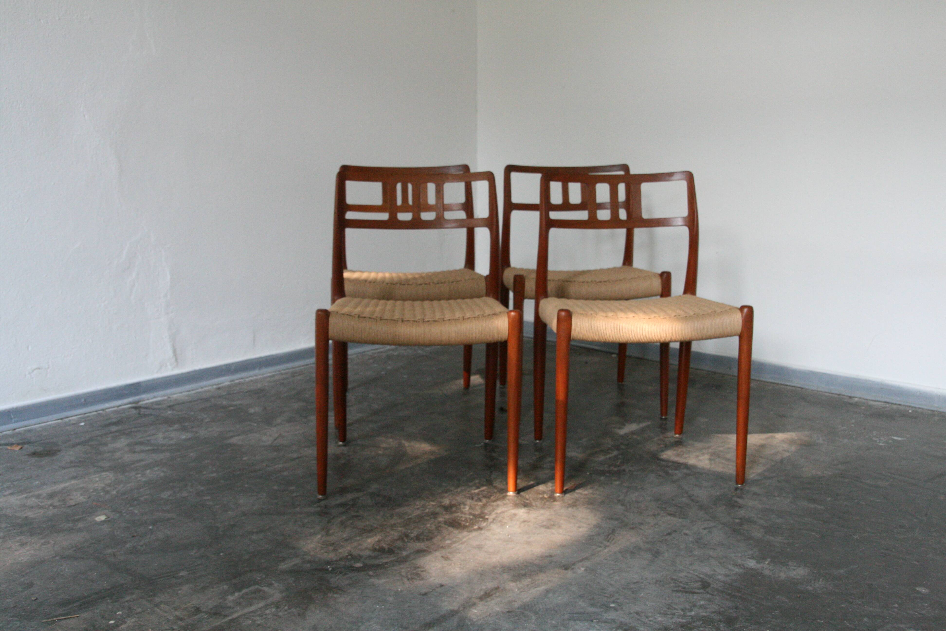Niels Moller model 79 teak dinning room chairs