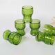 Set of 6 Bormioli tempered glass tumblers, Italy, 1970s