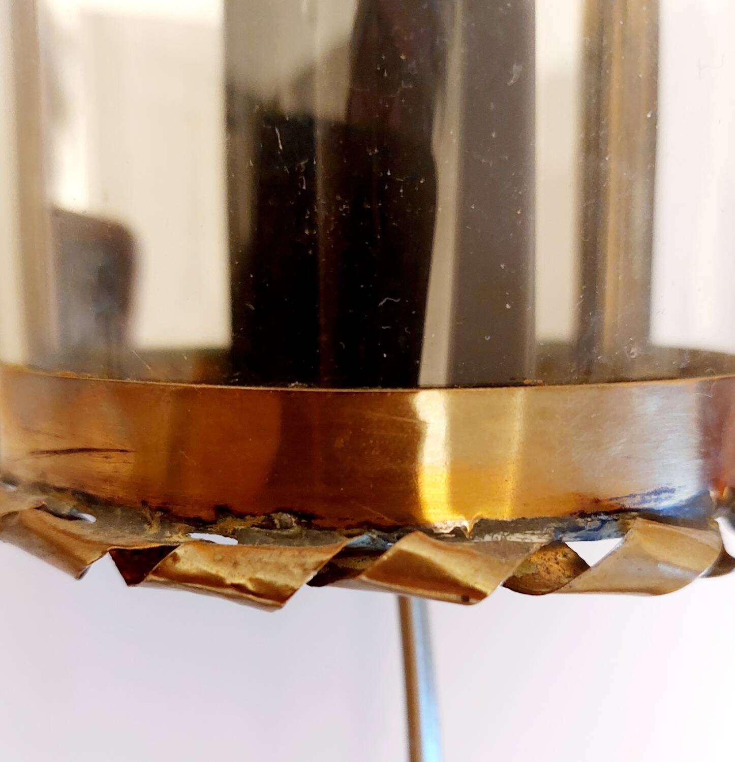 Paire d'appliques anciennes en laiton