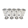 9 water glasses in crystal cut with diamond tip cristallerie de lorraine