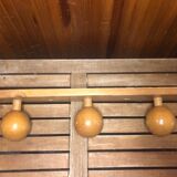Ancienne patère porte manteau mural x3 bois vintage