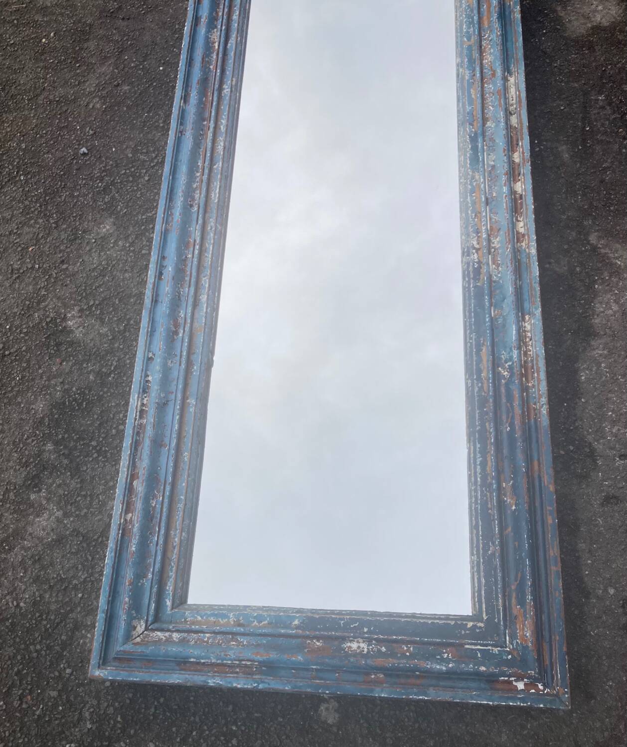 Old large entrance mirror with beautiful patina
