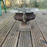 Old cast iron medicis planter vase