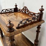 Napoleon III display stand in marquetry mahogany, 19th century.