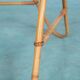Vintage rattan coffee table from the sixties, bohemian rattan side table.