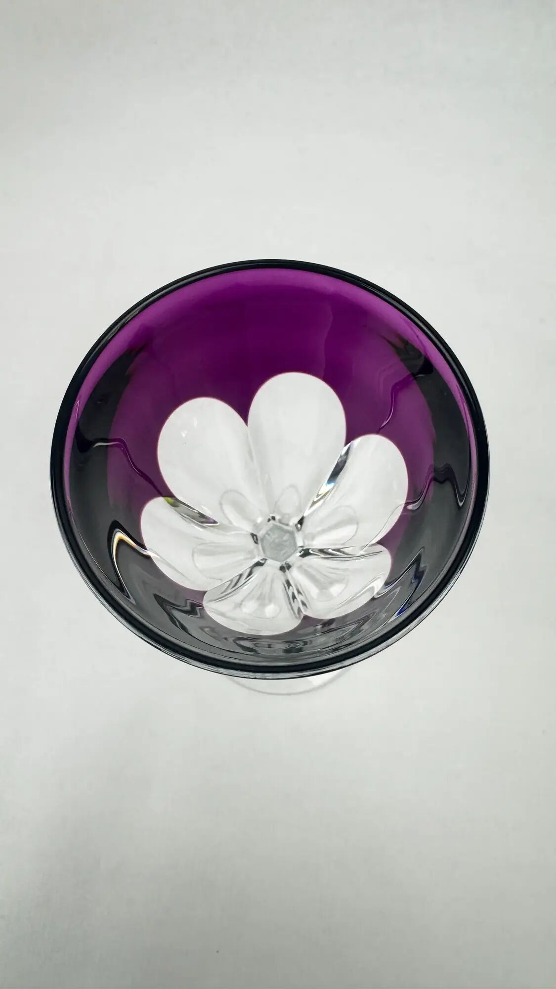 Baccarat, 6 verres Genova en cristal double couleur, 19 cm