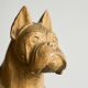 Sculpture of a boxer bookends in carved solid wood, mid-20th century.