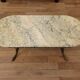 Coffee table in gilded bronze and marble