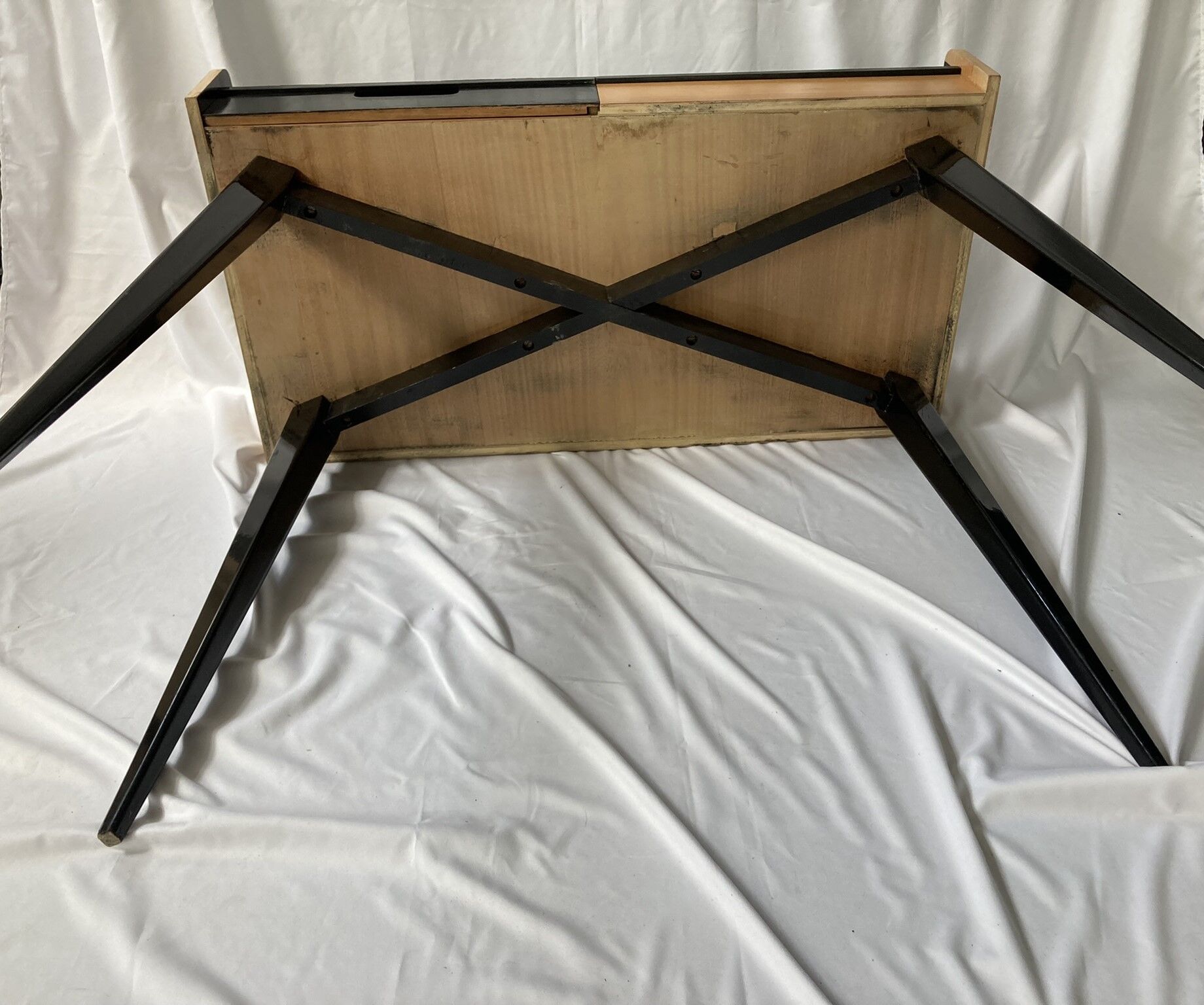 Vintage wooden table mirror circa 1960