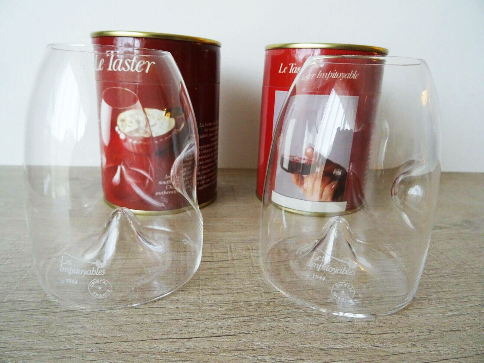Crystal tasting glasses "the Taster" The Merciless Signed 1984
