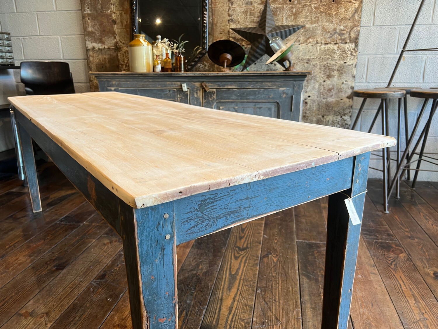 Patinated dining table