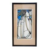 Illustration of a stained glass window by Mackintosh