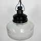 Industrial bakelite pendant light with frosted glass, 1970s