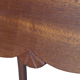 Table d'appoint, travailleuse pupitre vintage artisanale en acajou