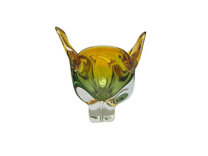 Vase by J. Hospodka for Chribska Glassworks, Former Czechoslovakia, 1960s