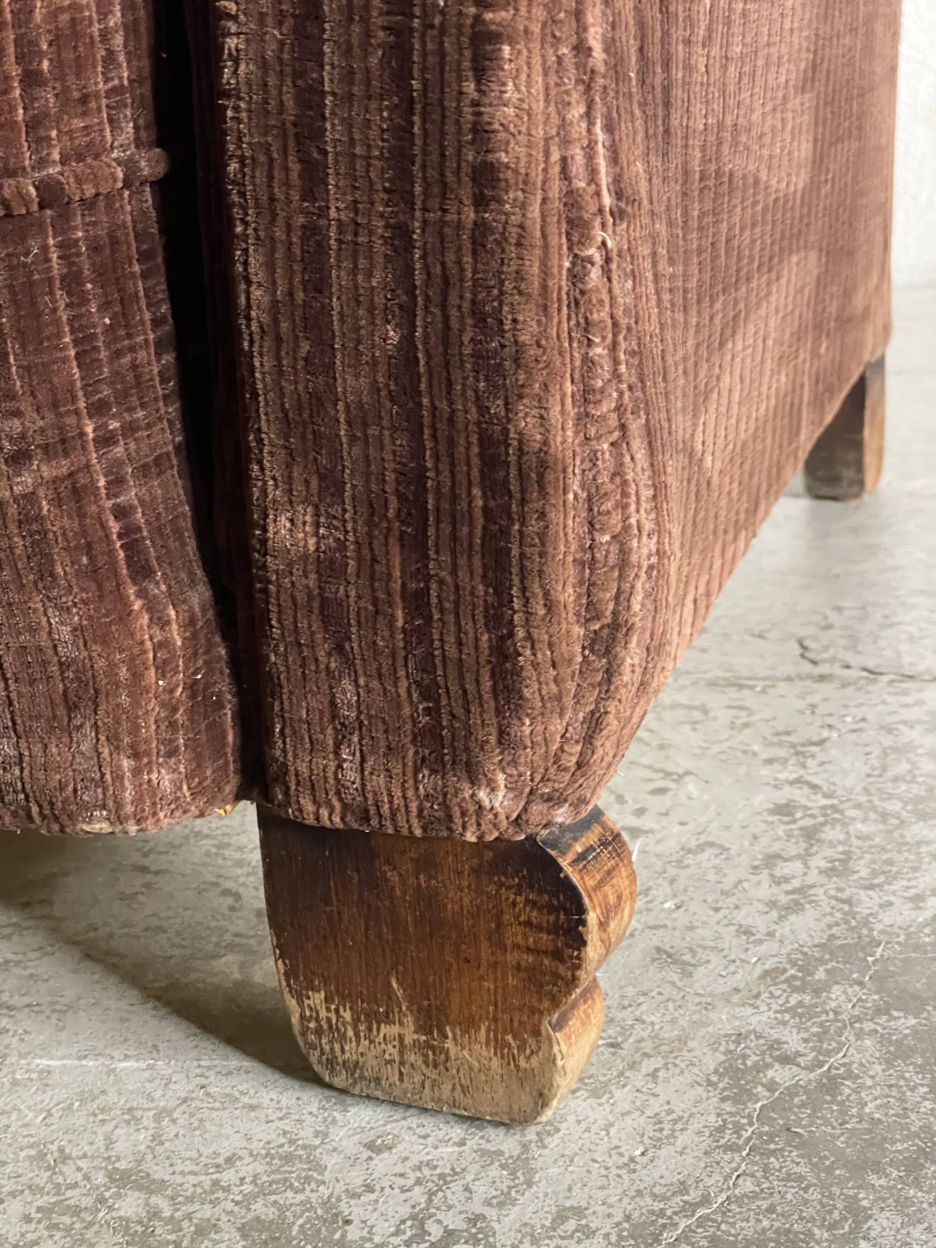 Velvet club armchair