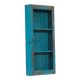 Vintage blue old teak wall display case patina and original piece from india