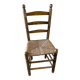 Old turned and stuffed wooden chair