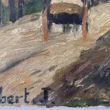 J.gibert huile sur toile