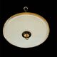 Glass and brass pendant light in the style of Pietro Chiesa, Italy 1970s