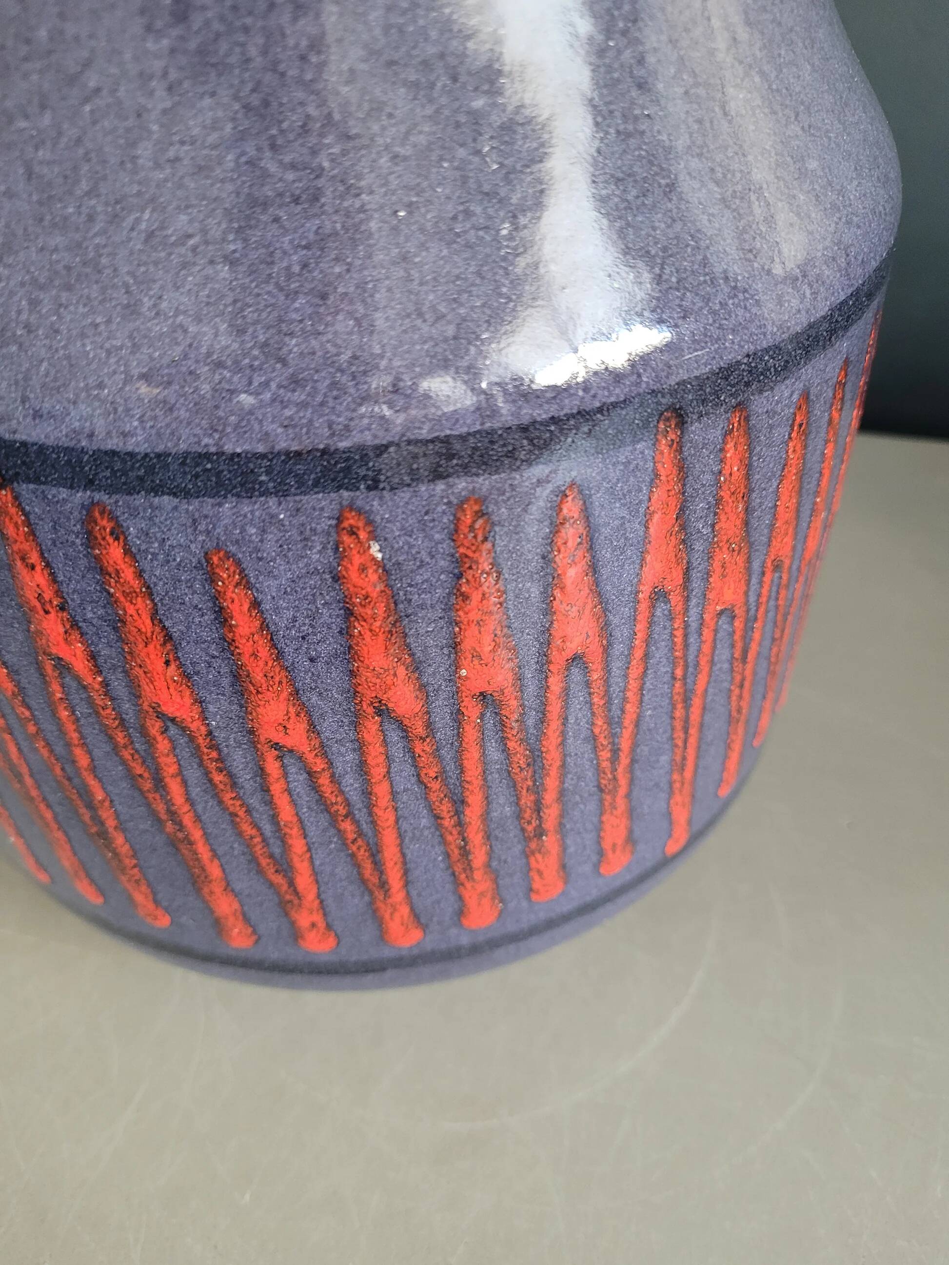 Mauve vase from West Germany.