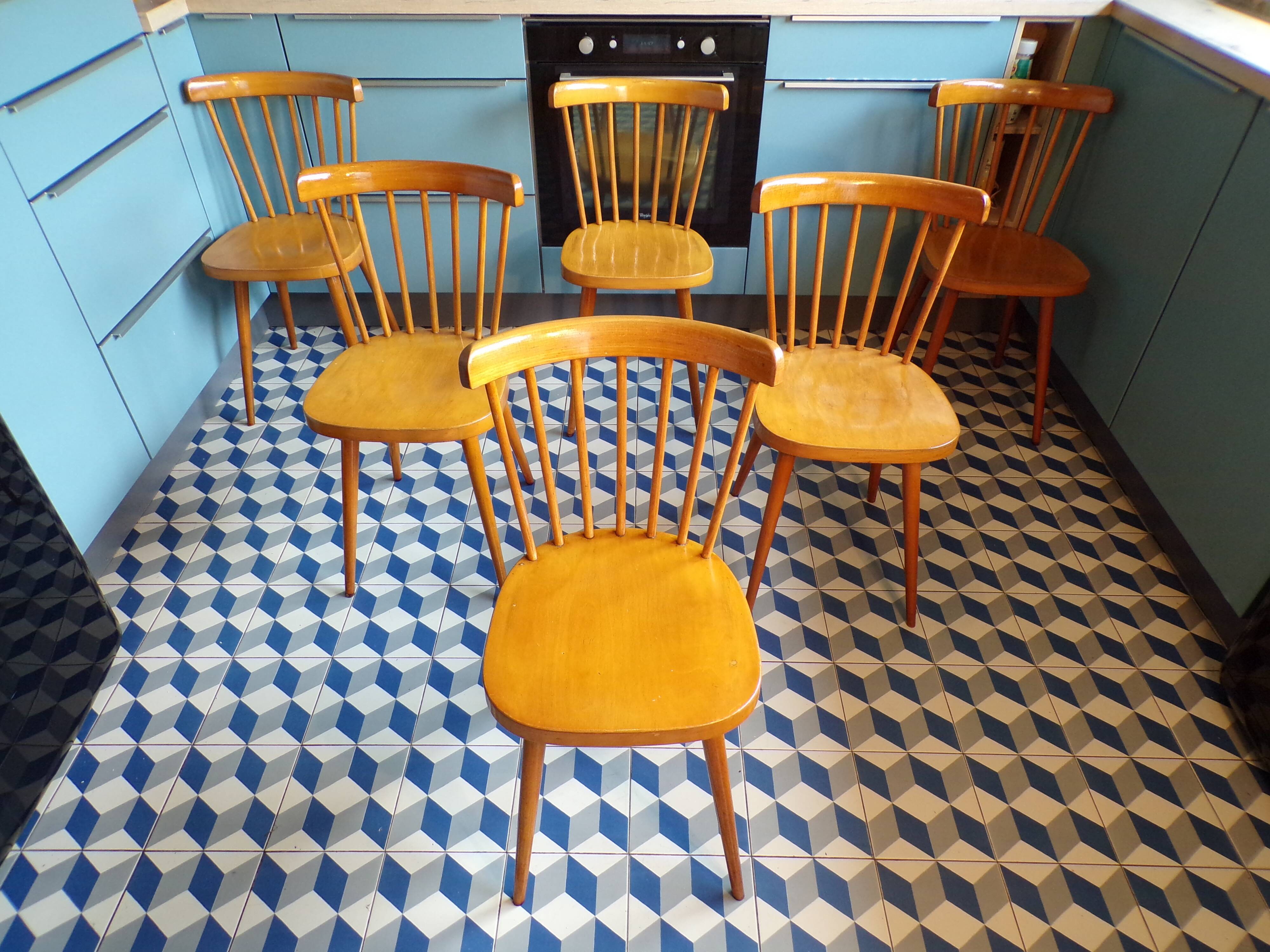 Set 6 chaises bistrot Baumann 740