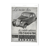 Vintage poster 30s Renault Automobiles