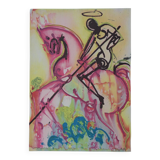 Salvador Dali: Horses, Saint George - Signed lithograph