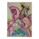 Salvador Dali: Horses, Saint George - Signed lithograph