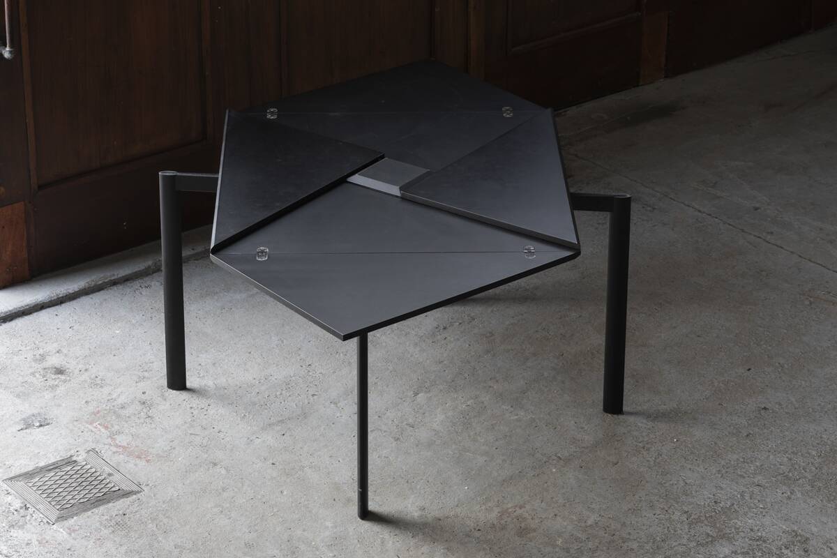 Origami dining table, Italy, 1980s