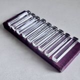 9 crystal knife rests from Hungary