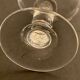 6 old champagne cups in faceted glass