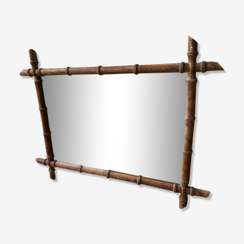 Miroir bambou vintage 80x60cm