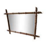 Vintage bamboo mirror 80x60cm