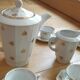 Antique coffee or tea service in fine porcelain from the 1930s.