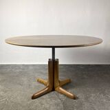 Adjustable table, Scandinavian, walnut, 1960 “Mount and Lower”.